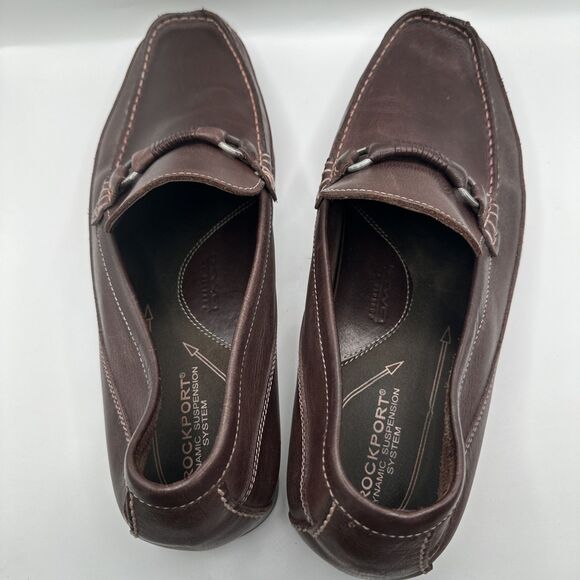 Rockport Dynamic Suspension System Brown Leather Loafers Sz 13 - Picture 4 of 8